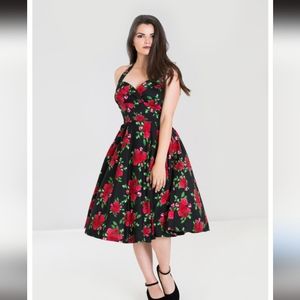 Hellbunny Cannes rose pinup dress